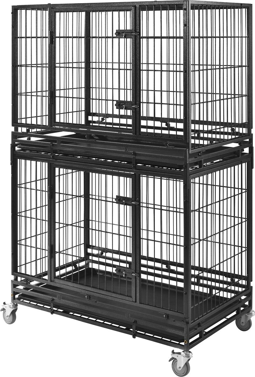 Frisco Ultimate Lightweight Heavy Duty Foldable and Stackable Steel Metal Single Door Dog Crate