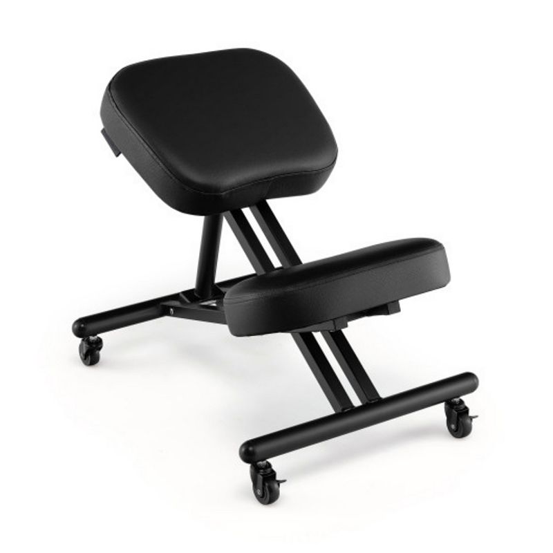 Adjustable Ergonomic Kneeling Chair with Upgraded Gas Spring Rod and Thick Foam Cushions