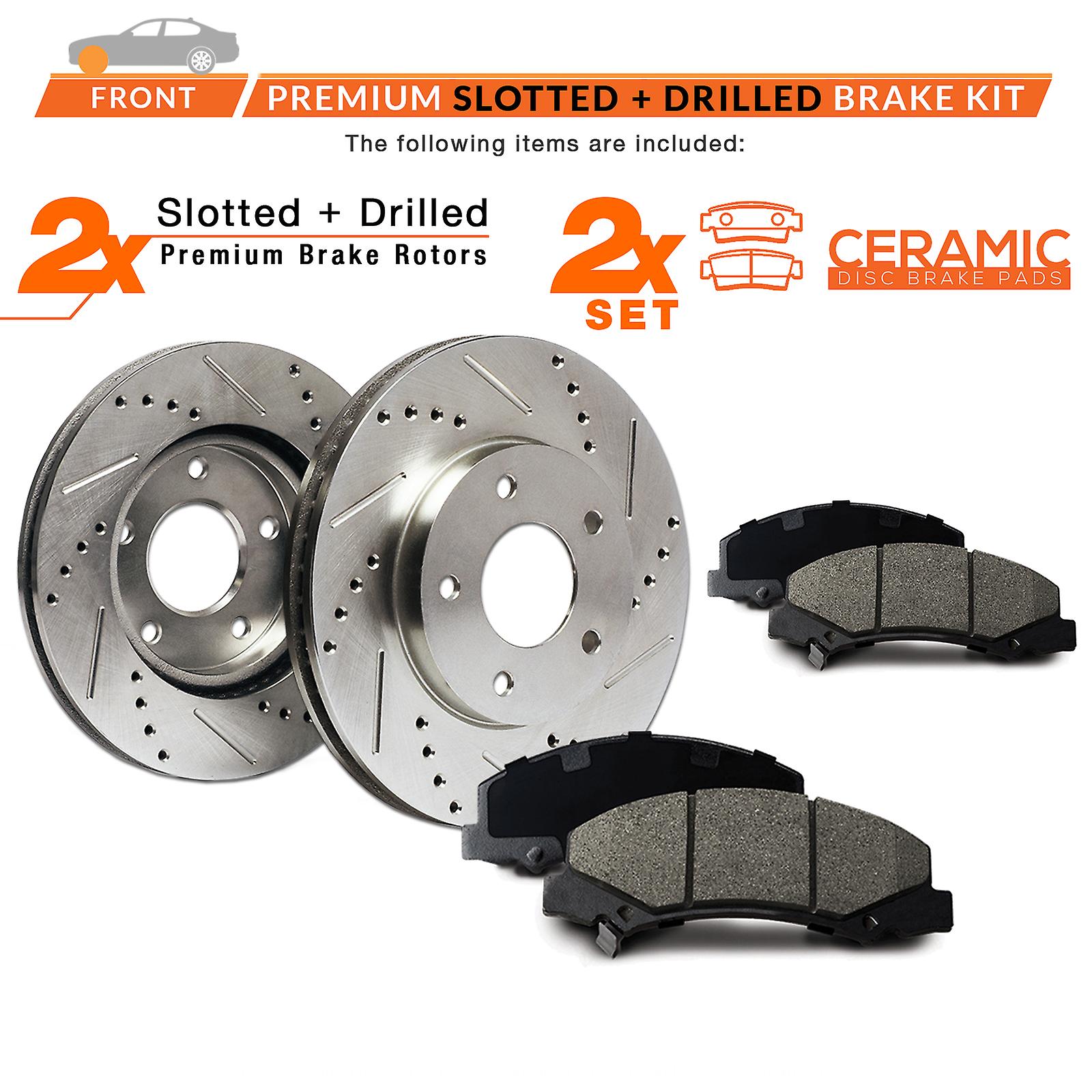 [Front] Rotors w/Ceramic Pads Premium Brakes (2012 2013 Malibu Regal Lacrosse)