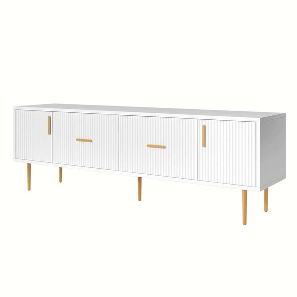 Modern TV Stand with 5 Champagne Legs