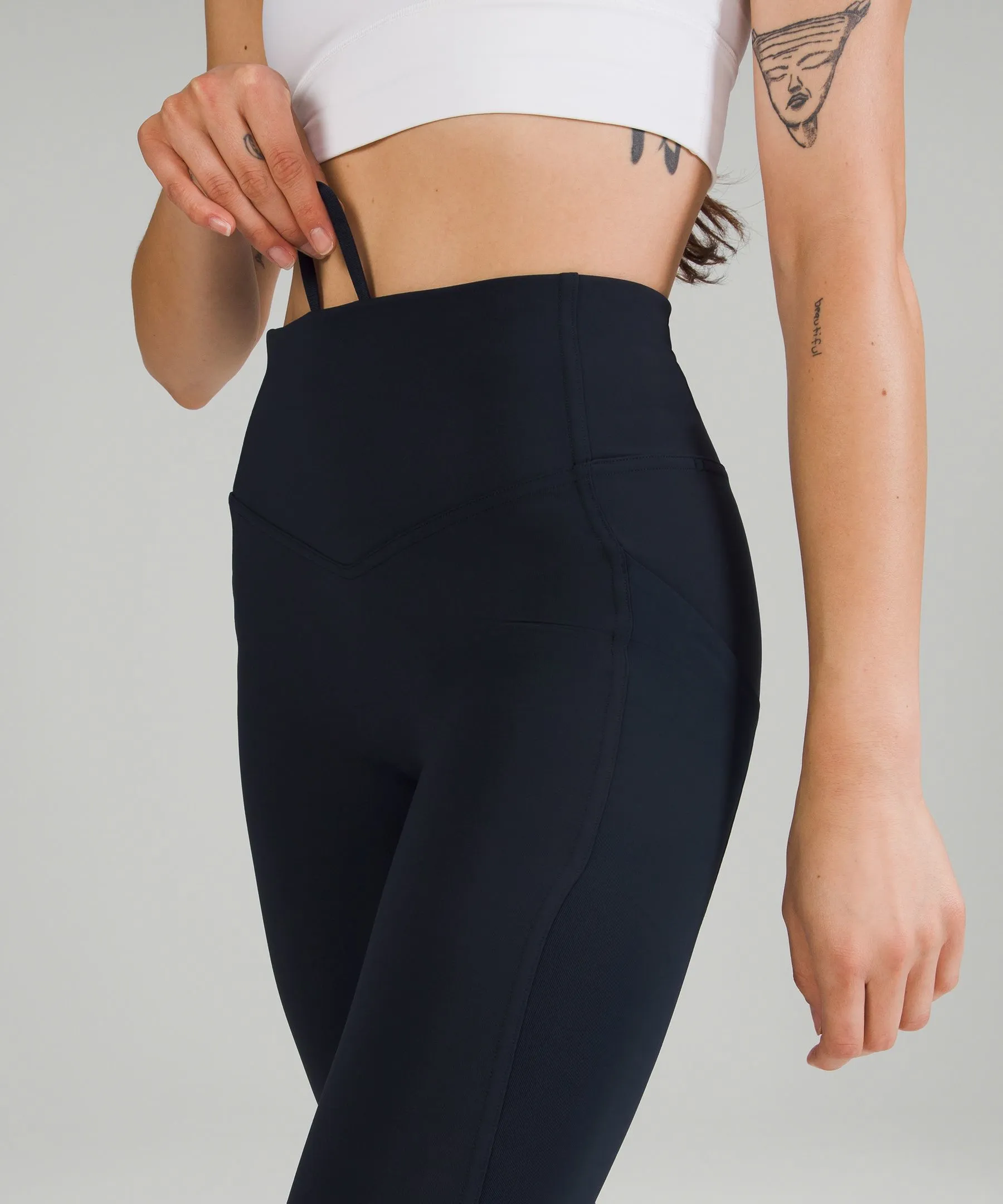 All the Right Places High-Rise Drawcord Waist Crop