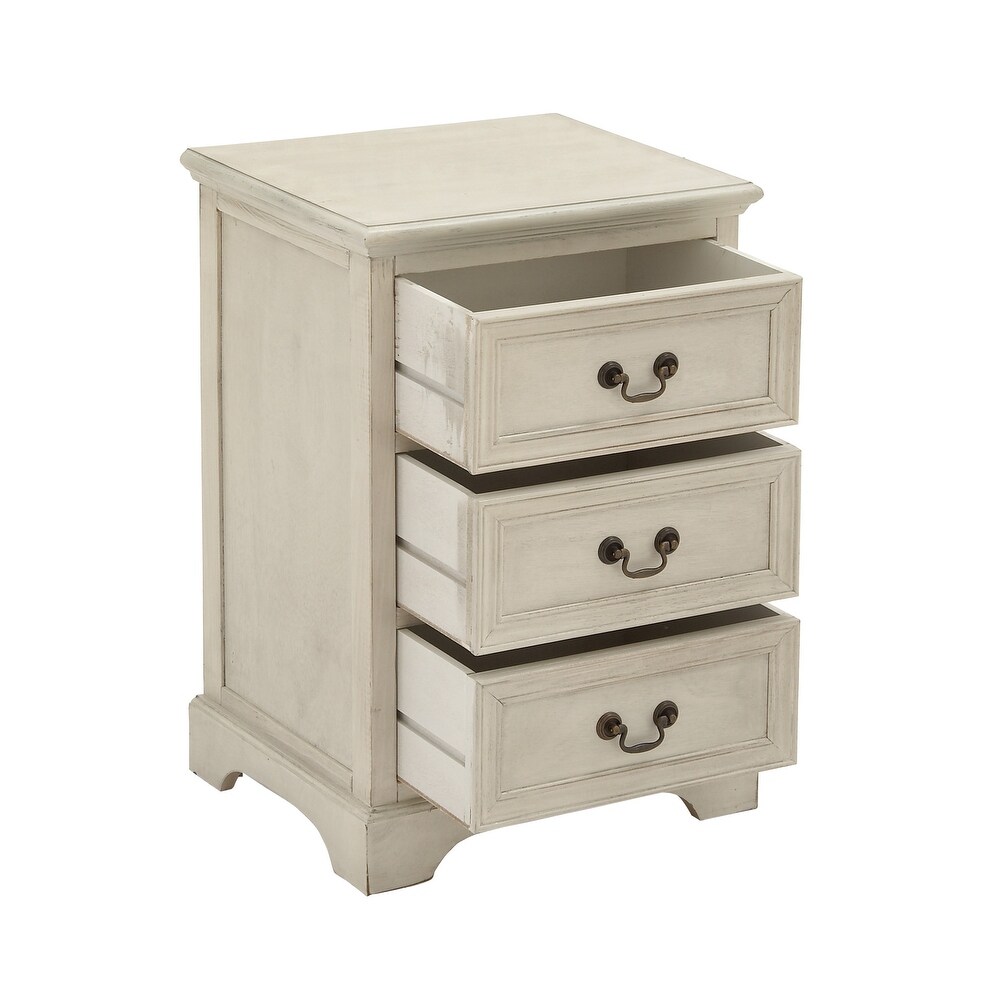 Cream Wood Traditional Cabinet 25 x 17 x 14   17 x 14 x 25