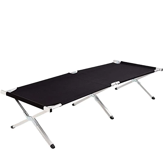 Black 190cm*64cm*42cmcomfortable foldable bed outdoor leisure lunch break folding bed hospital nursing bed