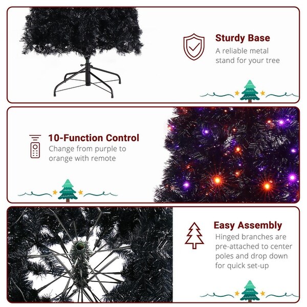 7 FT Bendable PreLit Christmas Tree with 400 LED Lights