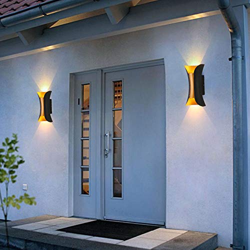 ROSYSKY Modern Led Wall Light 10w 3000K Outdoor Terrace Wall Lamp Outdoor Wall Sconces Waterproof Aluminum Exterior Lights Fixture Suitable for Bedroom, Porch, Courtyard, Garden