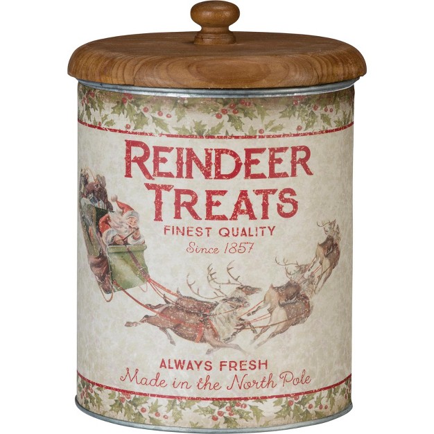 Primitives By Kathy Reindeer Treats Canister 1 Container