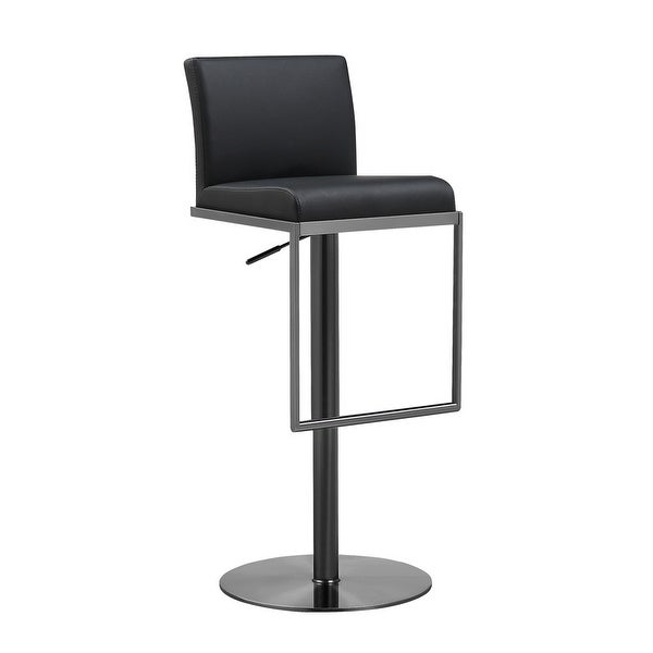 Amalfi Black on Black Steel Barstool