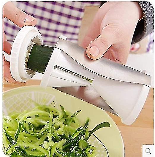 Creative Kitchen Multifunctional Shredder Spiral Funnel Shredder Rotary Vegetable Cutter Grater， Gre