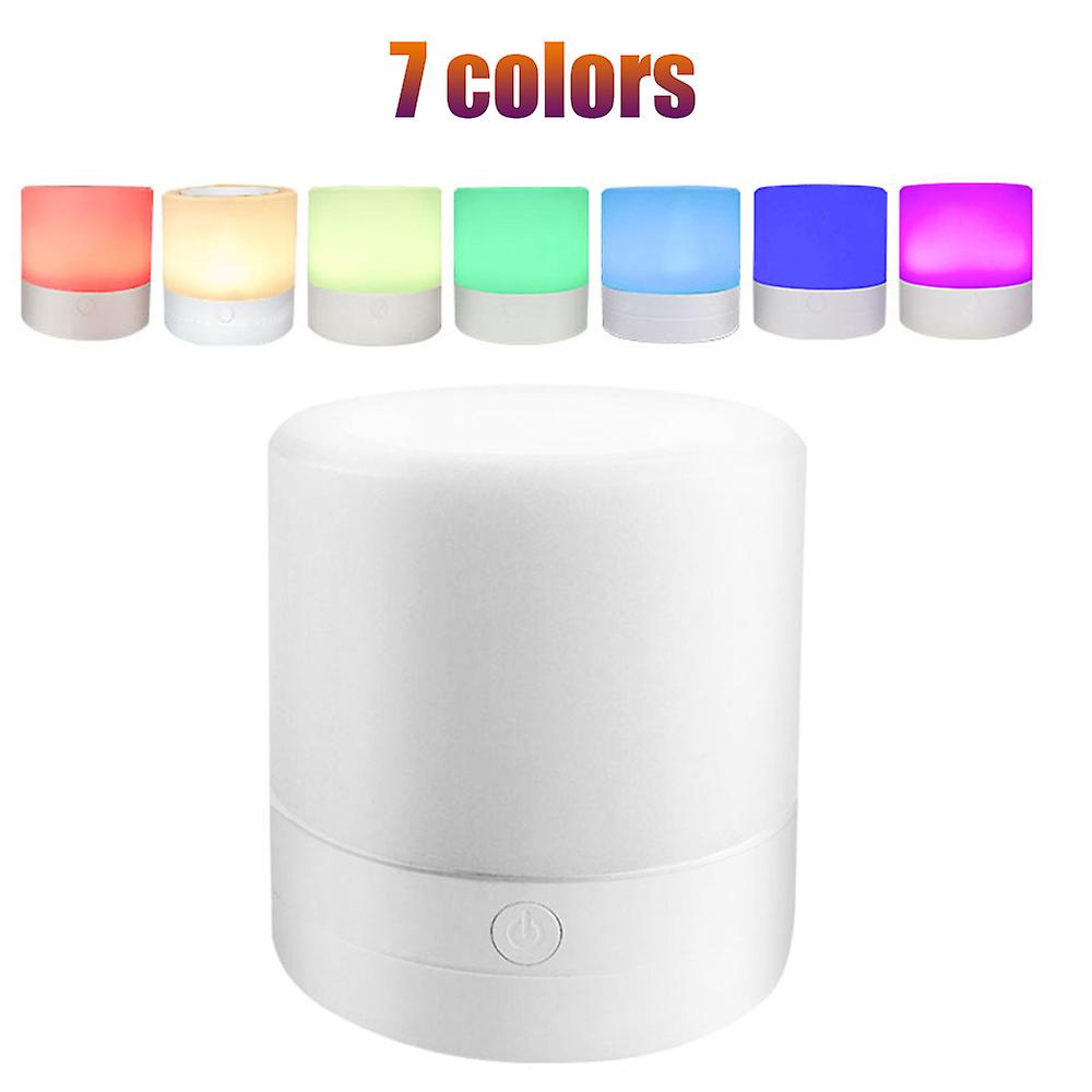 Night Light Rechargeble Leds Table Bedside Nursing Lamp 7 Colors Light Adjustable White