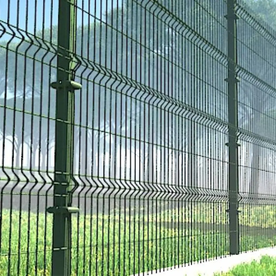 Wholesale metal galvanized Hot sale factory price 3d bending welded fence panel  custom 3d curved fence for garden and home