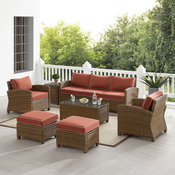 Bradenton 7Pc Outdoor Wicker Sofa Set