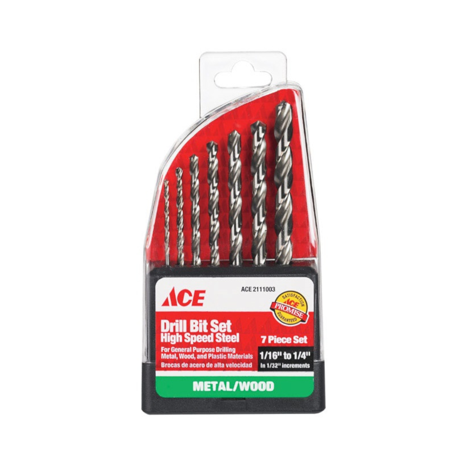 Ace High Speed Steel Drill Bit Set 7 pc