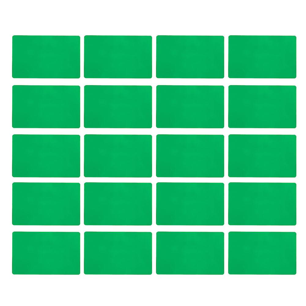 50pcs Aluminium Alloy Business Card Engraved Color Blank Name Cards Business Accessoriesgreen