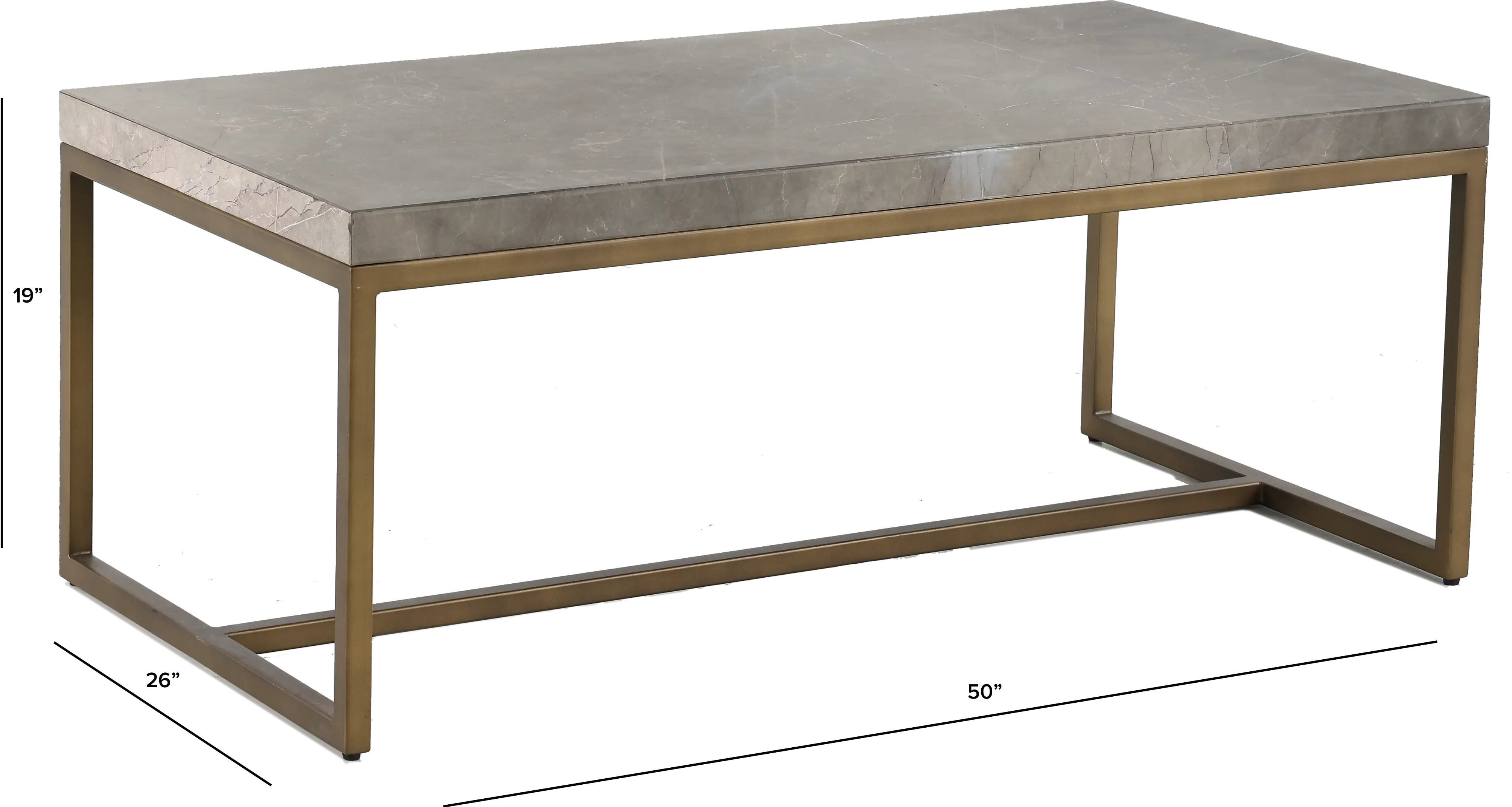 Roka Gray Honed Marble Coffee Table