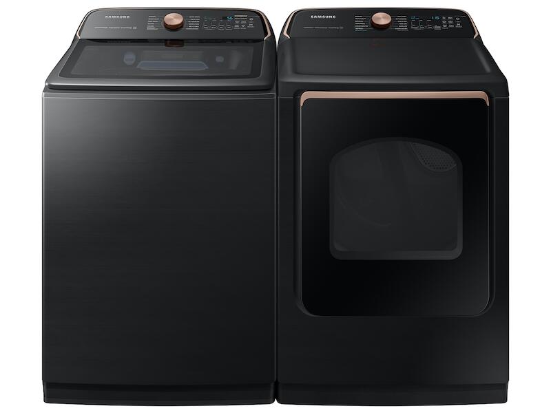 Samsung DVE55A7700V 7.4 Cu. Ft. Smart Electric Dryer With Steam Sanitize+ In Brushed Black