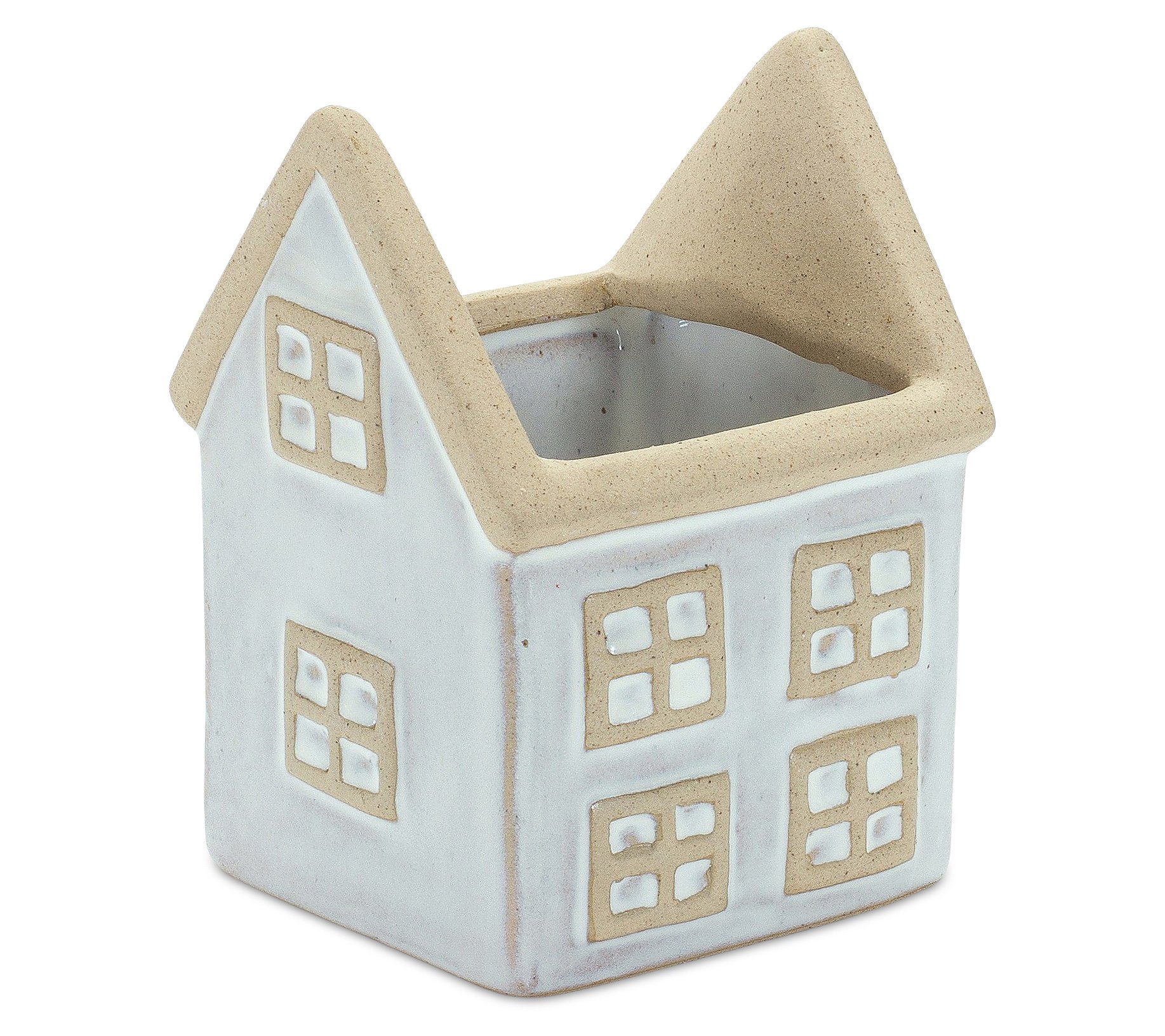 Melrose Mini Porcelain House and Barn Planter - Set of Two