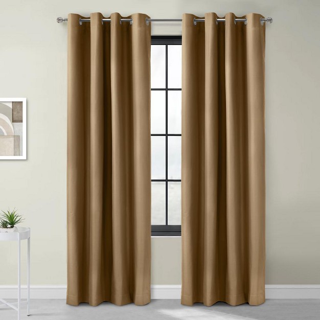 Thermaplus Alpine Blackout Premium Stylish And Functional Grommet Curtain Panel Sand