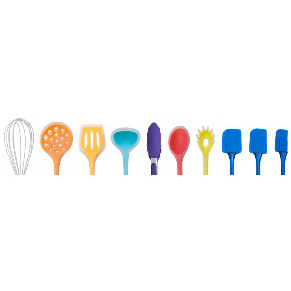 Ozeri 11-Piece All-In-One Silicone Utensil Set in Multicolor OZUT1