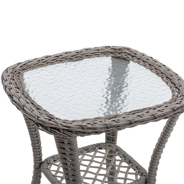 3pcs Outdoor Furniture Modern Wicker set - Overstock - 37248247