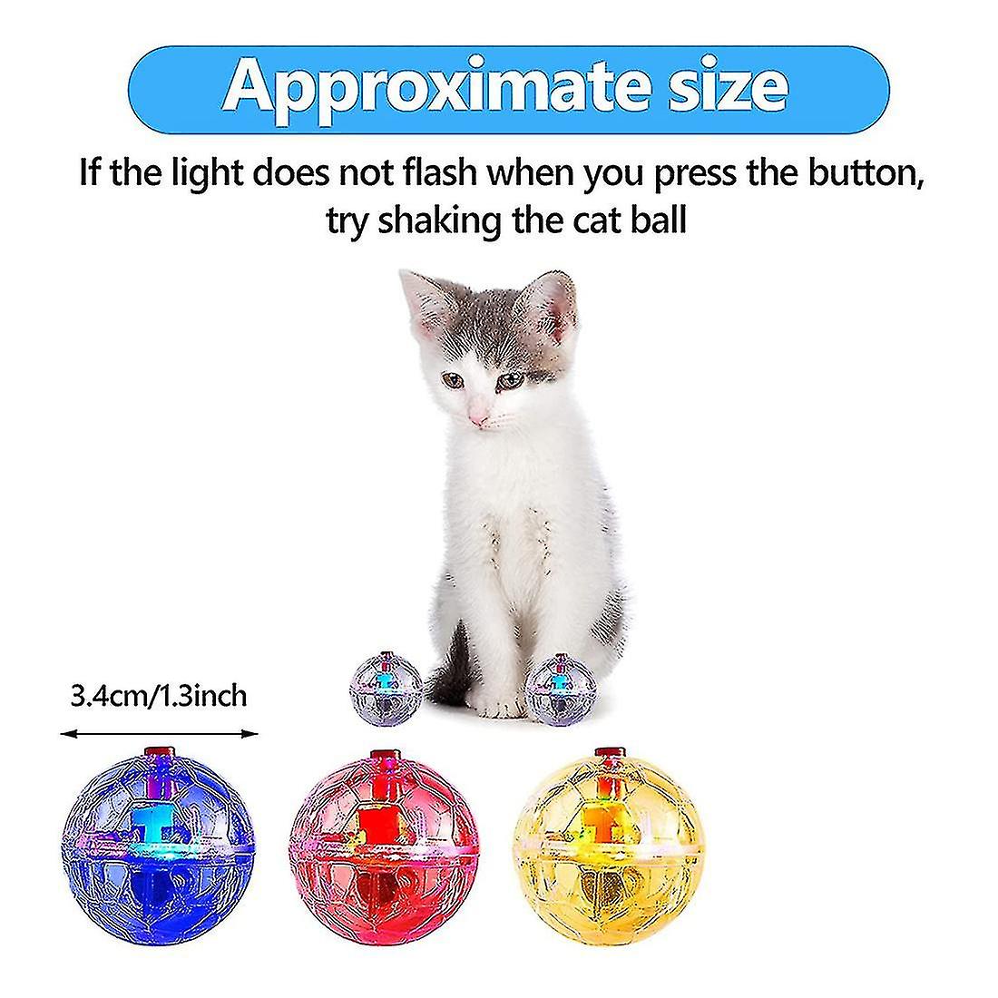 3pcs Flash Ball Battery Powered Paranormal Equipment Portable Cat Small Motion Light Up Gift Intera
