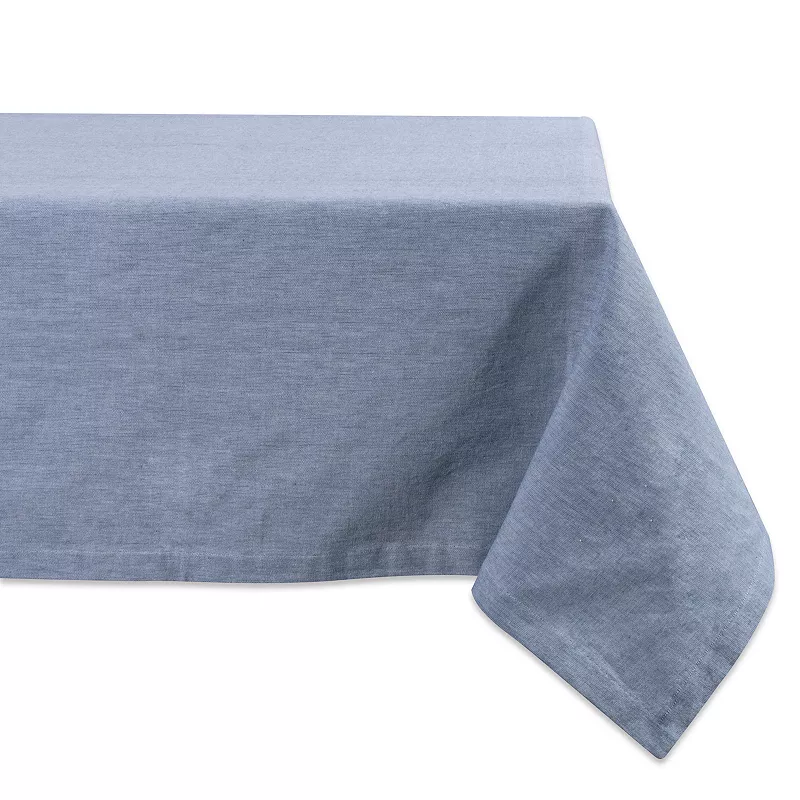 Blue Chambray Rectangular Tablecloth 60 x 104