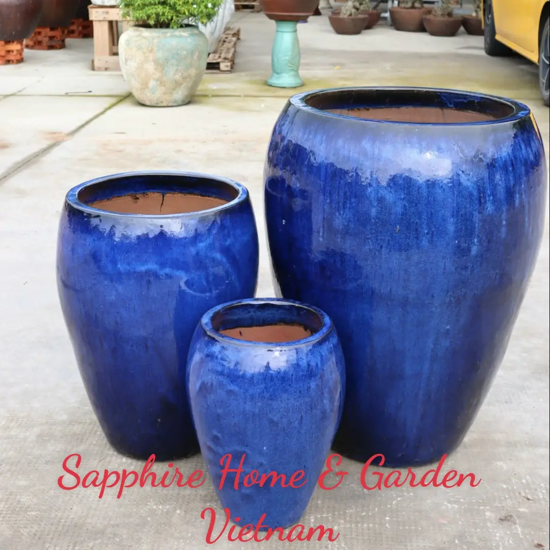 Source Direct factory outdoor Ceramic Pots for plants Vietnamse pots modern style Atlantis finishing wholesale pottery pots