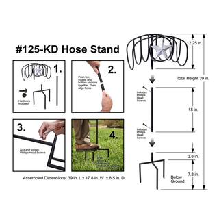 Liberty Garden Decorative Hose Stand with Star -KD 125-KD