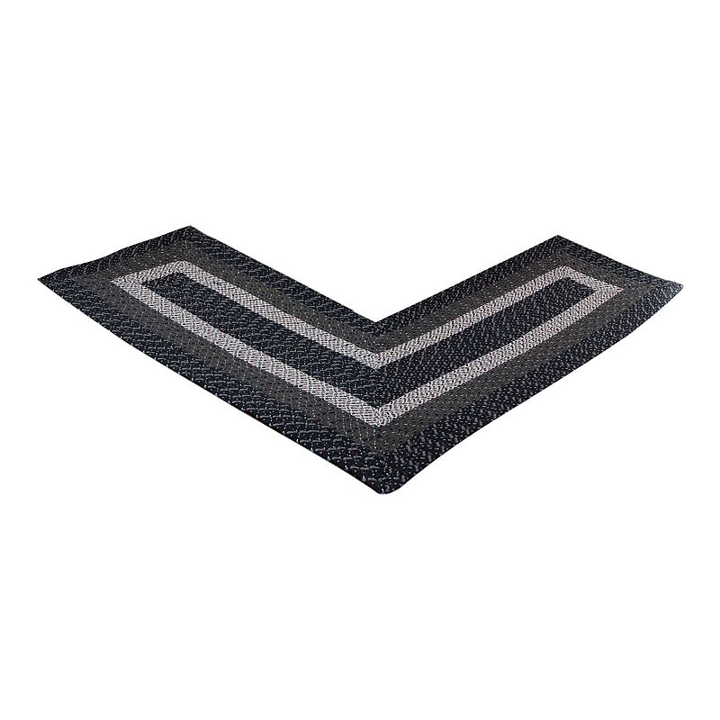 Better Trends Country Braid Striped L-Shape Rug