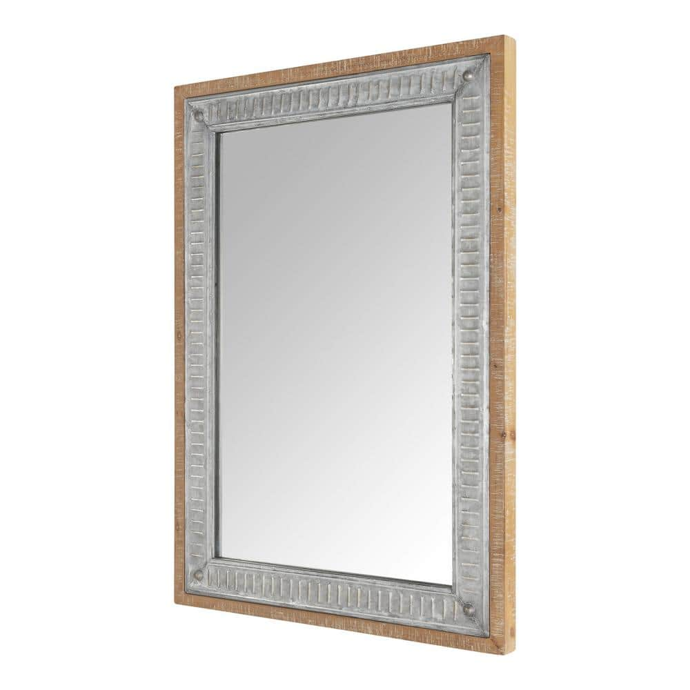 Home Decorators Collection Small Rectangle Galvanized Antiqued Farmhouse Accent Mirror (20 in. H x 28 in. W) P180221XXB