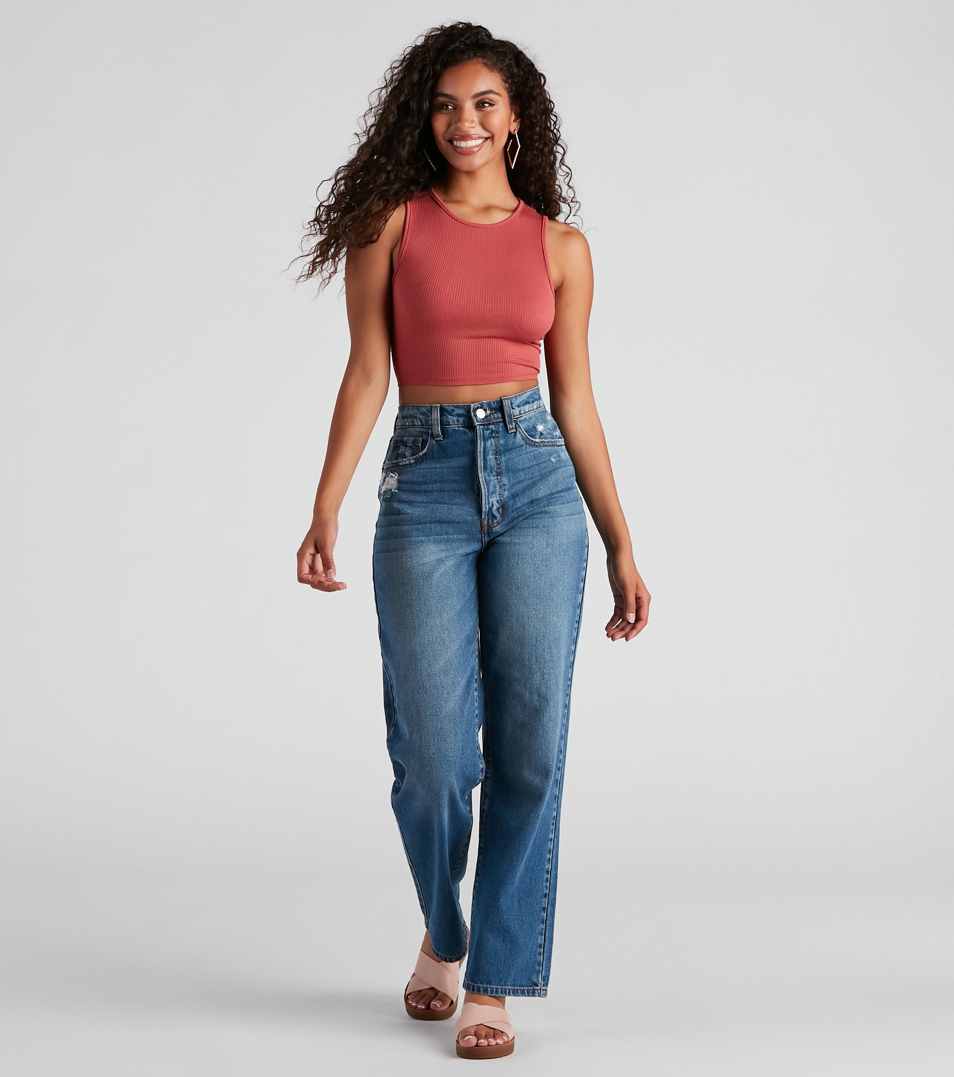 Casual Vibes Crew Crop Top