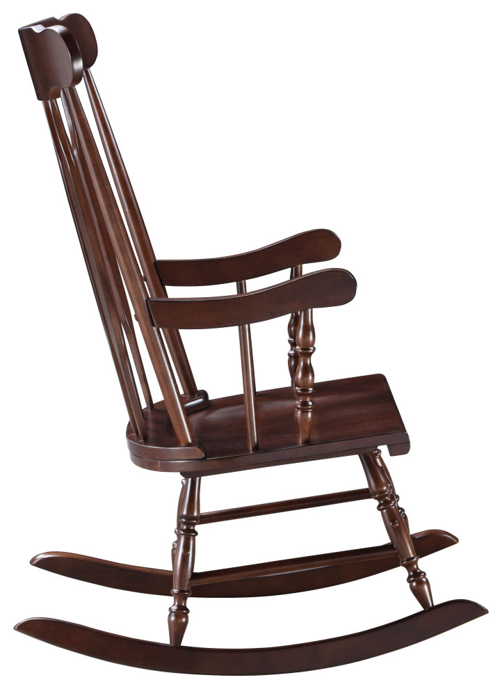 Acme Raina Transitional Rocking Chair  Cappuccino Finish 59934   Traditional   Rocking Chairs   by Acme Furniture  Houzz