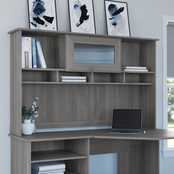 Bush Furniture Cabot 60W Hutch in Modern Gray