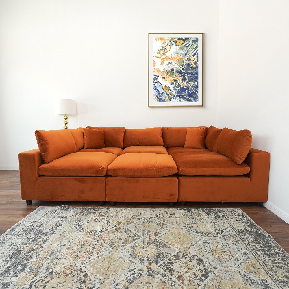 Yannie Mid Century Modern Modular Sectional Sofa