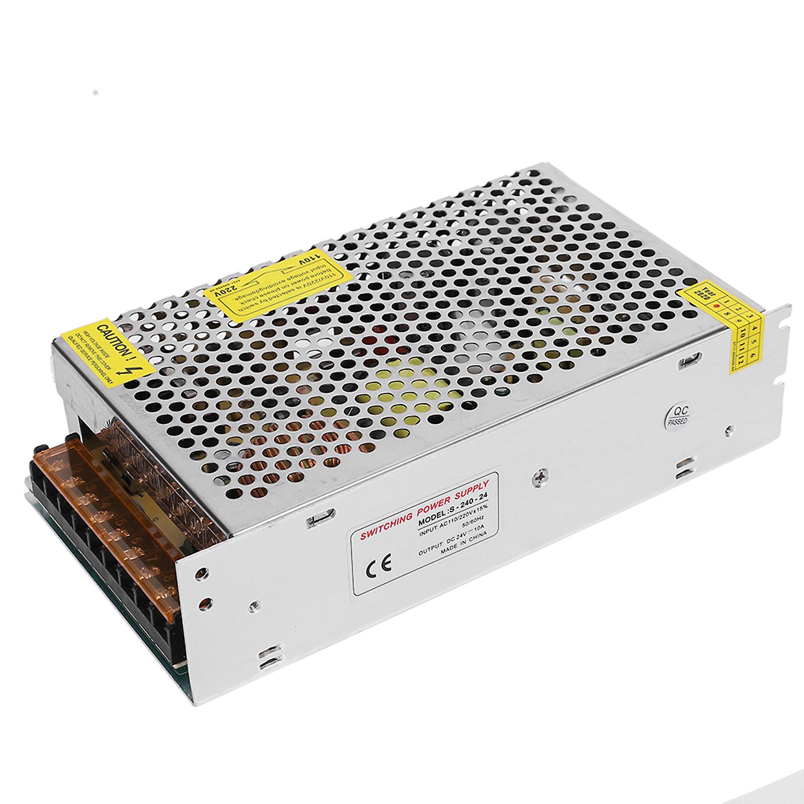 Switch Power Supply Driver Adapter Aluminum Alloy Dc24v Led Screen Strip Light 3d Printer(s-240-2424v 10a 240wac110/220v15% )