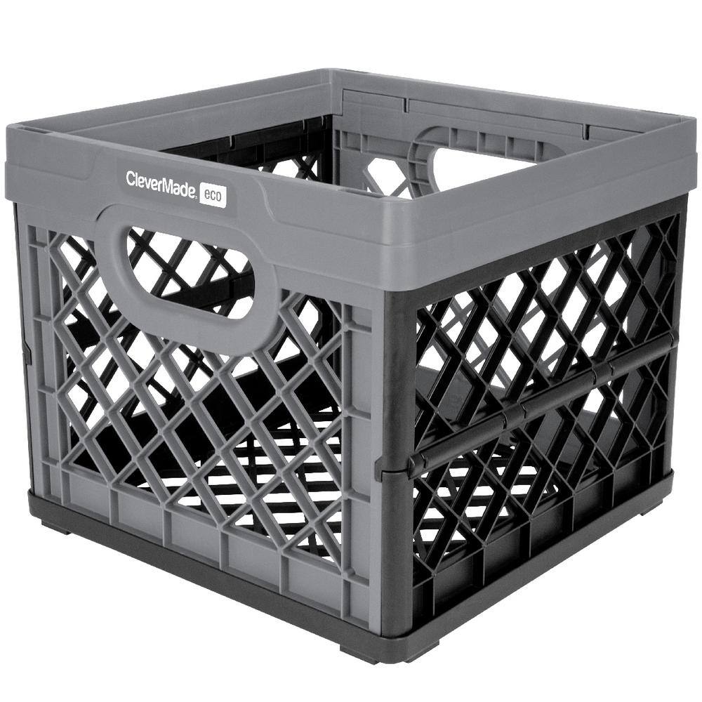 Clever Crates 25 l Collapsible Milk Crate in Grey and Black 8534175-AAU