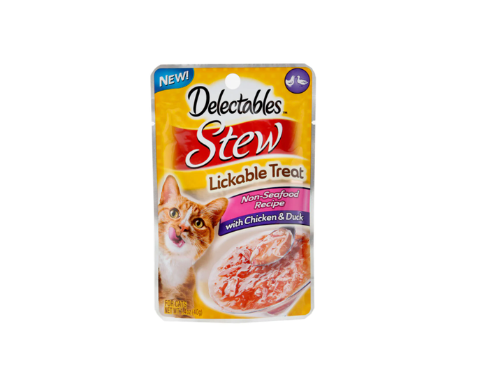 Hartz Delectables Cat Treat， Stew Chicken  Duck non-seafood， 1.4 oz. Pouch