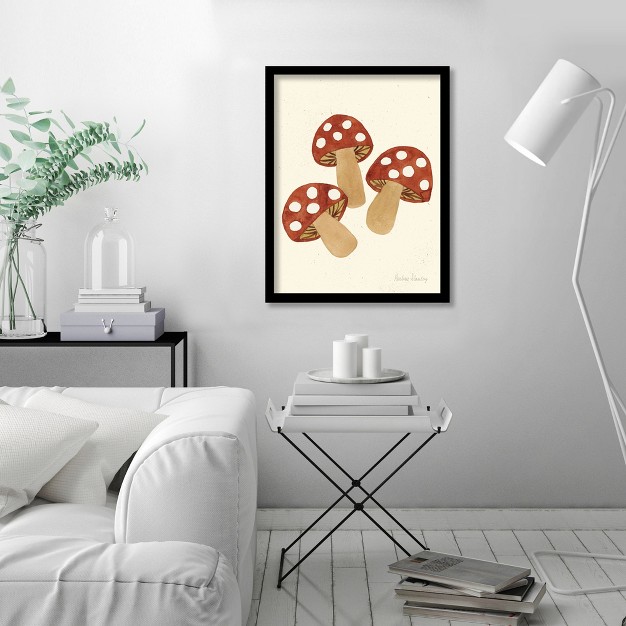 Americanflat Botanical Wall Art Room Decor Mushrooms Watercolor By Pauline Stanley