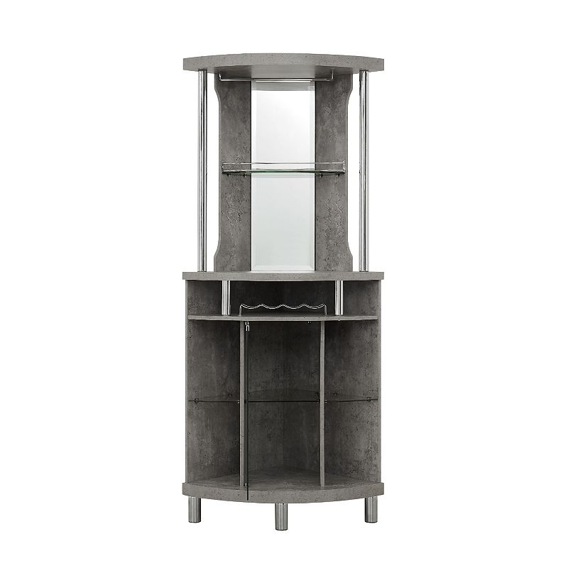 Modern Corner Bar Storage Cabinet