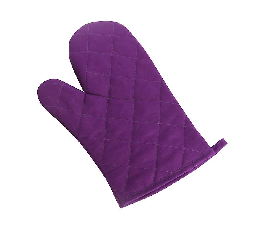 Quilted Purple [pure Color] Factory Thickened Microwave Oven Gloves， Special Heat Insulation， Anti-scald And High Temperature Resistant Kitchen For Ba