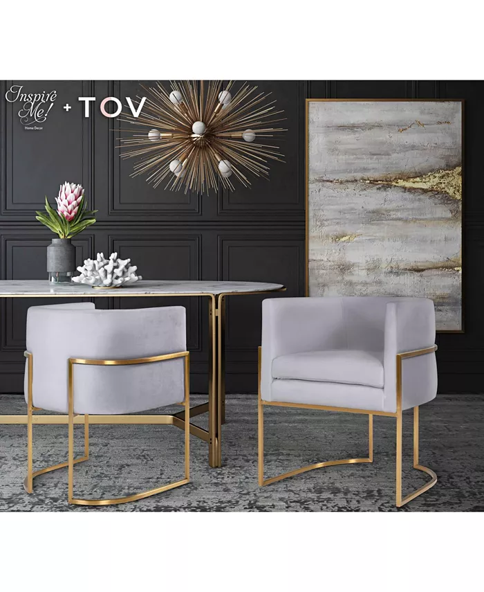 TOV Furniture Giselle Dining Chair - Gold Frame