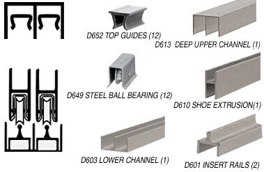 CRL Deluxe Track Assembly D613 Upper and D601 Rail...