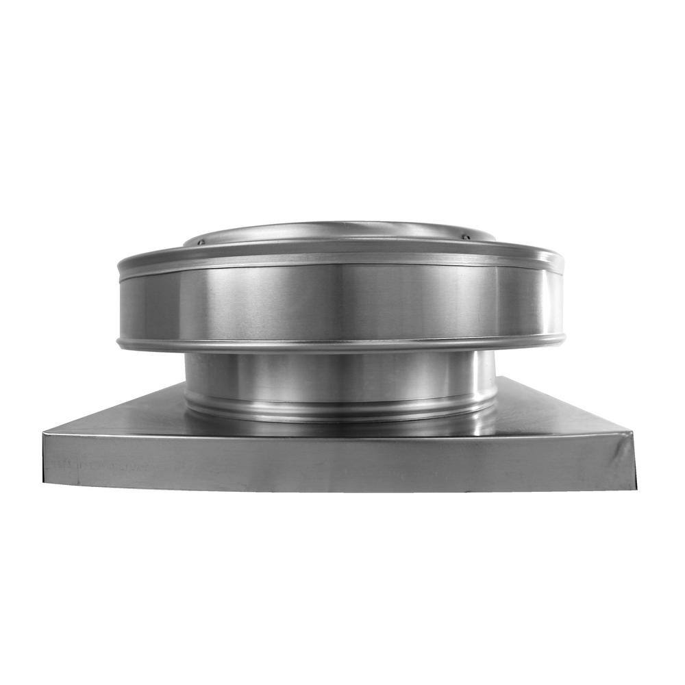 10 in. Dia. Aluminum Round Back Roof Vent with Curb Mount Flange in Mill Finish RBV-10-C2-CMF