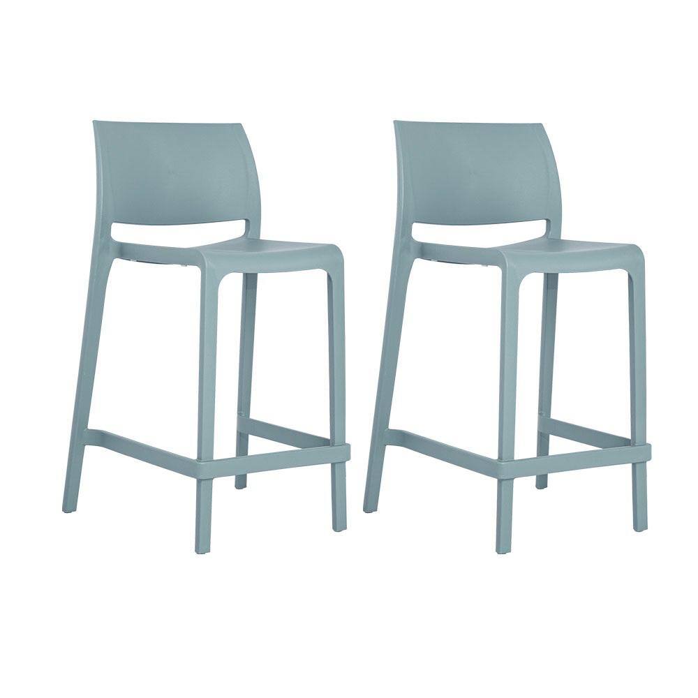 Lagoon Sensilla 37 in. Baby Blue IndoorOutdoor Stackable Counter Stool (Set of 2) 7211B9-CSLGS