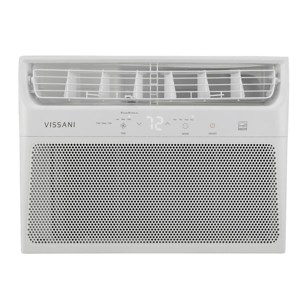 Vissani 10000 BTU 115-Volt Window Air Conditioner for 450 sq. ft. Rooms in White VWA10