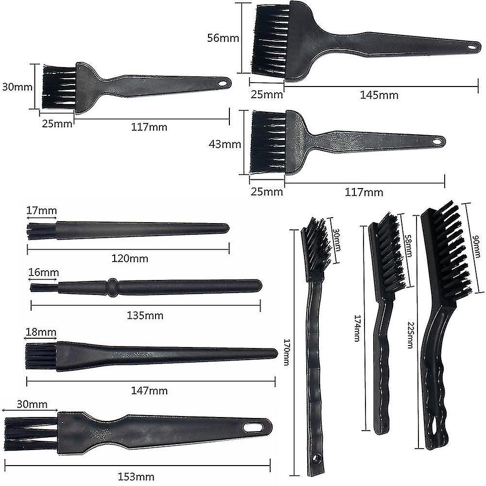 Handle Anti Static Brushes， Portable Nylon Cleaning Brushes And Tweezers Keyboard Puller Wooden Brush Wiping Cloth Computer Keyboard Cleaning Brush Ki