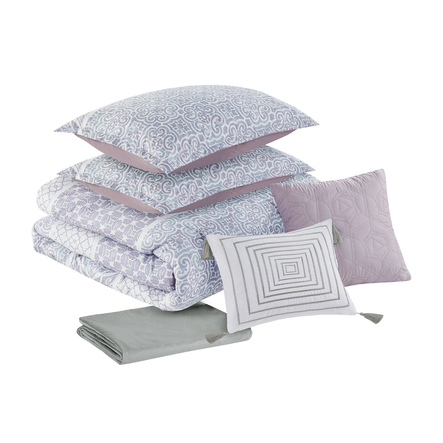 Madison Park Bree 6-Piece Comforter Set With Throw Pillows