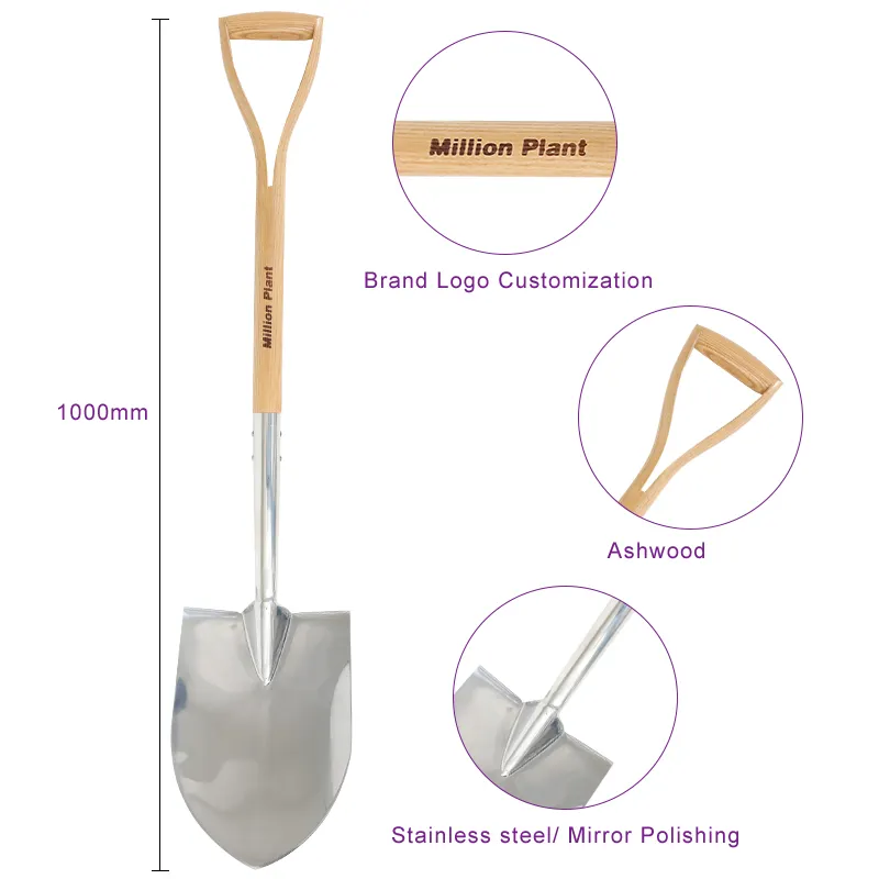 Outdoor  flower potted plants maintenance wooden handle fork shovel mini hand garden tools