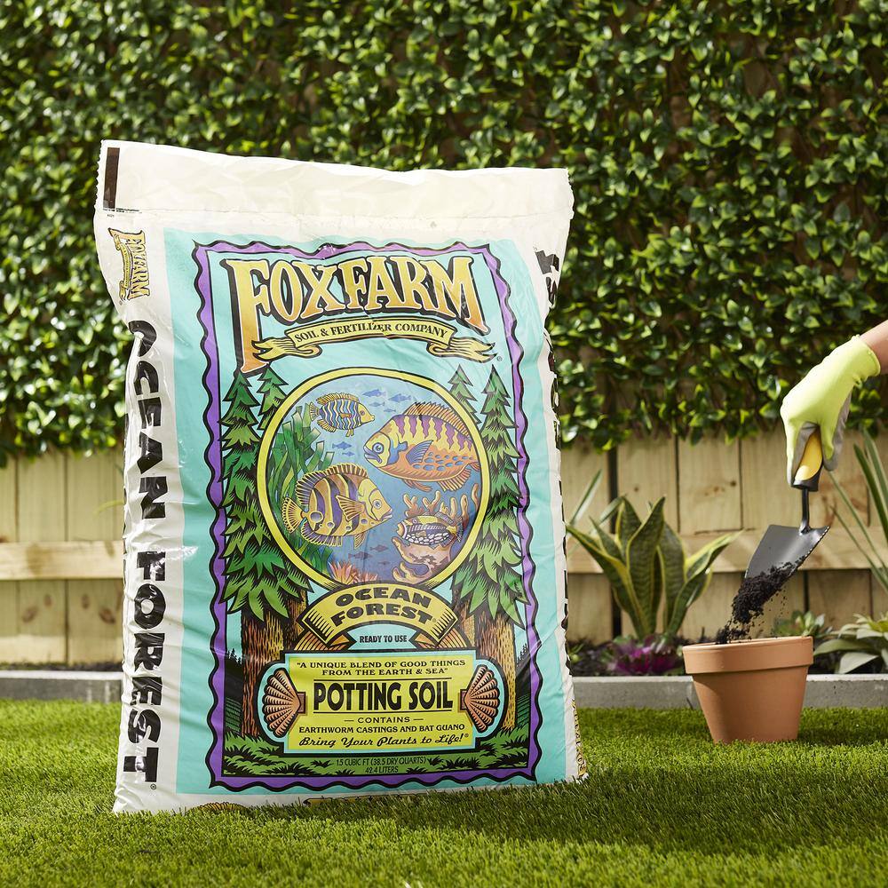 FOXFARM Ocean Forest Organic Garden Potting Soil Mix 12 qt. Bag (5-Pack) 5 x FX14053