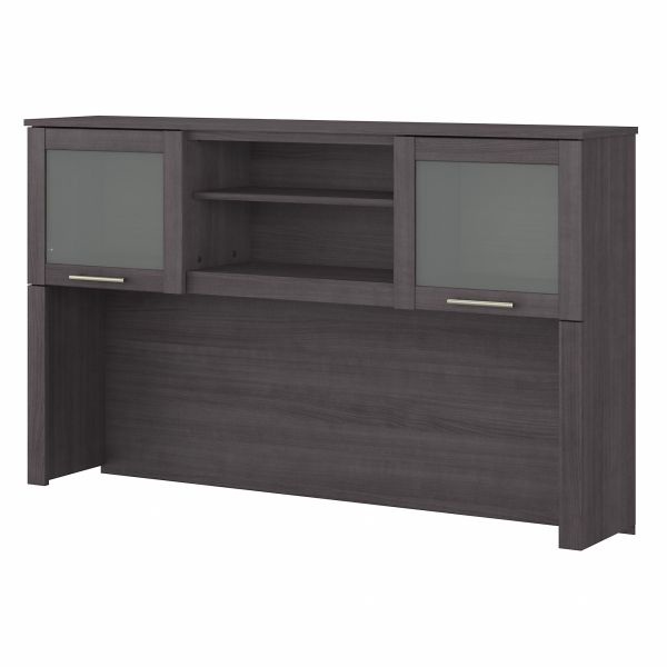 Bush Furniture Somerset 60W Desk Hutch in Storm Gray