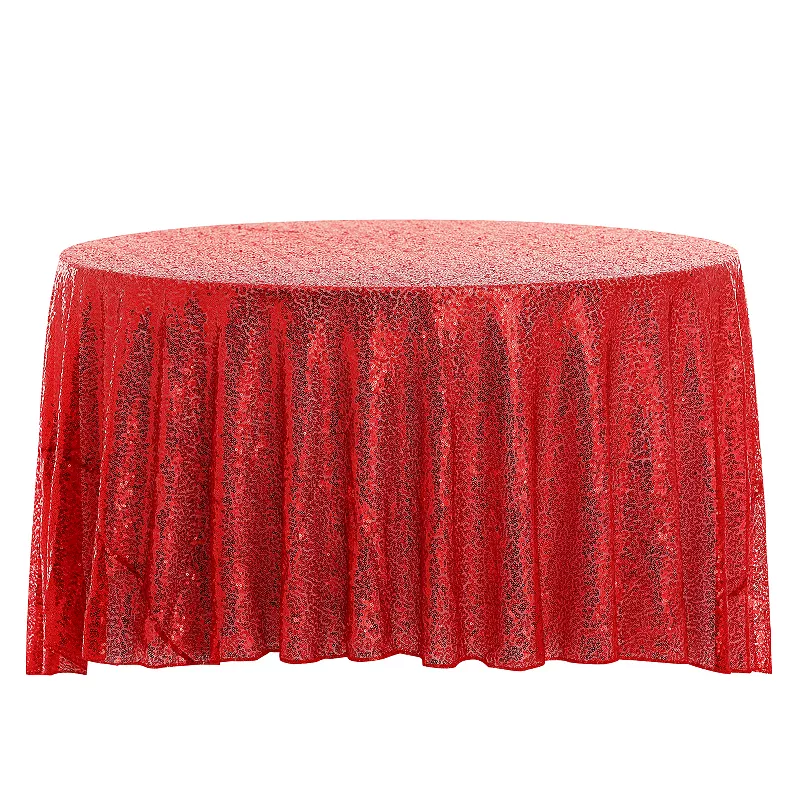 Polyester Sequin Dining Room Parties Dances Round Tablecloth 1 Pc， 71 X 71